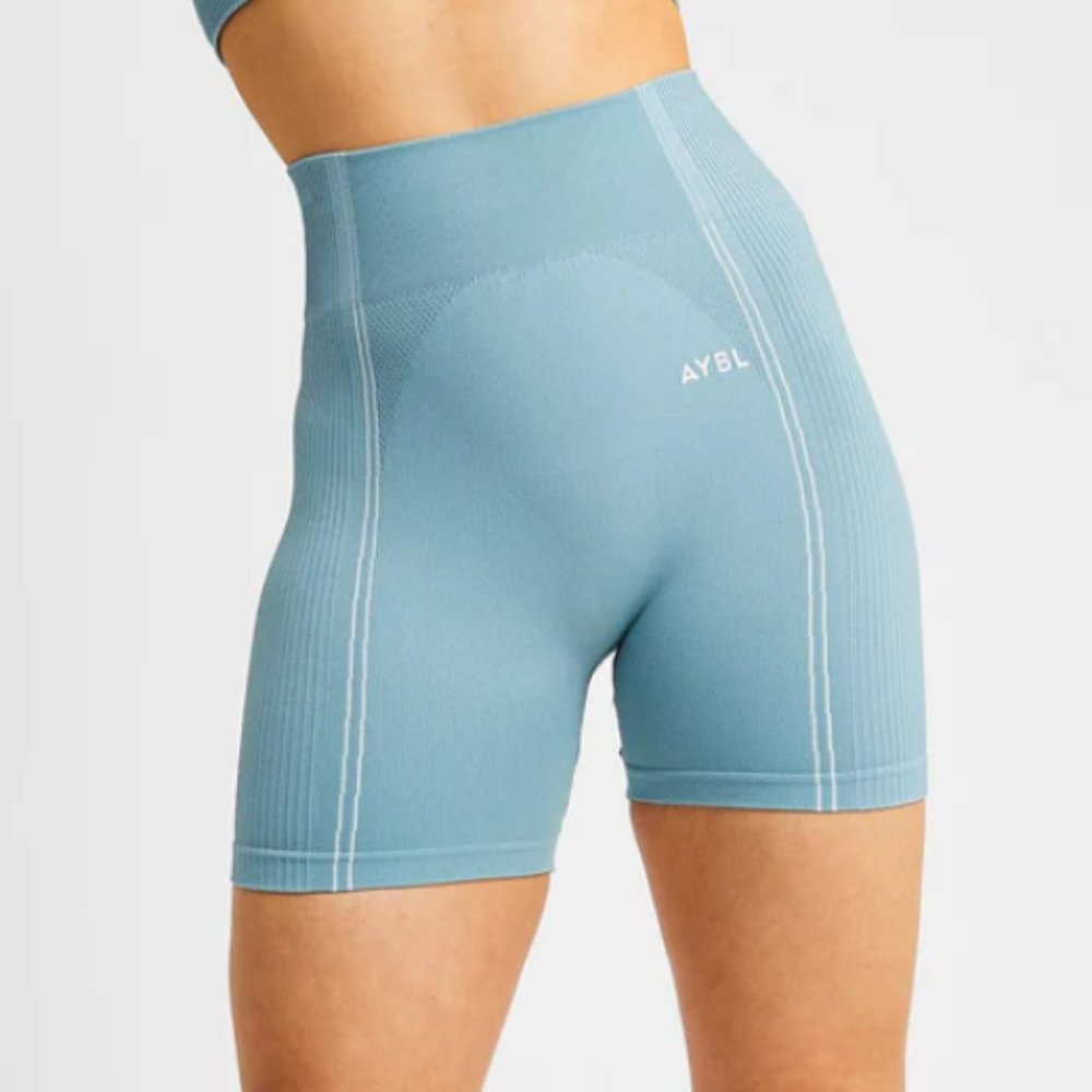 AYBL Reflex Seamless Shorts [Size M] in Teal Blue